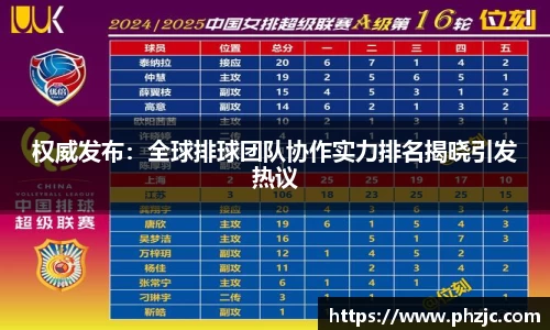 权威发布：全球排球团队协作实力排名揭晓引发热议